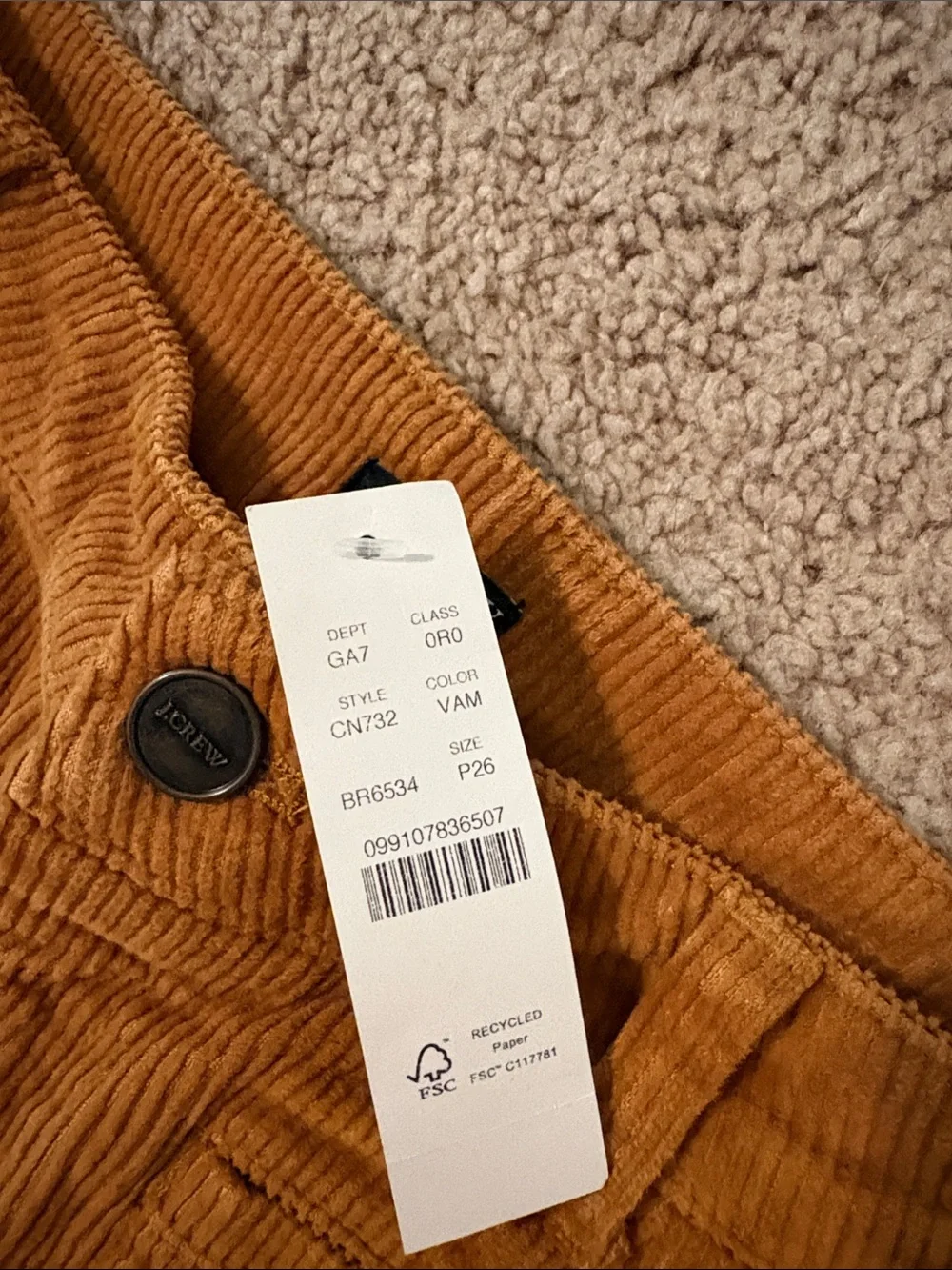 J. Crew Corduroy Flare Pants